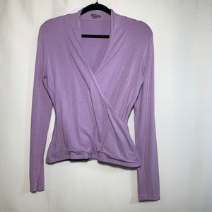 🌻ANN TAYLOR purple wrap sweater